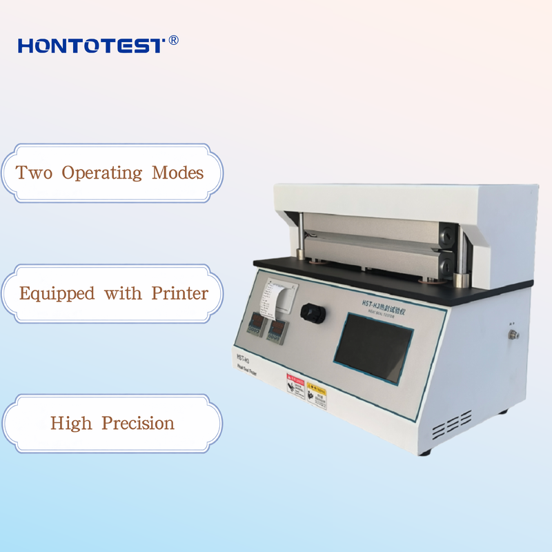 DH-HST-H3 Heat Seal Tester, Lab Heat Sealing Machine Dual Temp Control Sealer Packaging Heat Seal Parameter Test Instrument