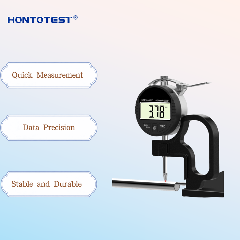 HT-CHB Digital Pipe Wall Thickness Gauge, Handheld Tube Wall Thickness Measuring Instrument for Pipe Wall Thickness Test